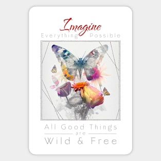 Butterfly Nature Flower Imagine Wild Free Magnet